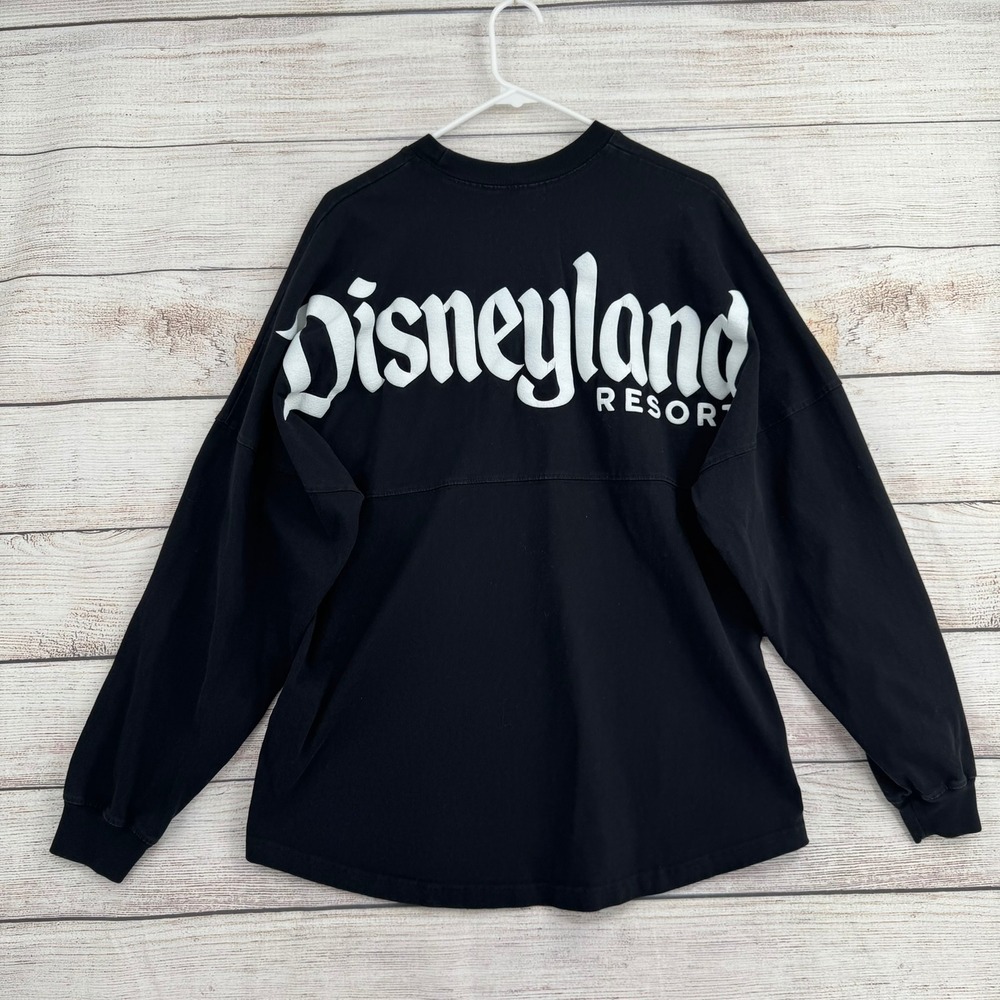 Disney Spirit Jersey Shirt Mens L Black Disneyland Resort Long Sleeve Graphic